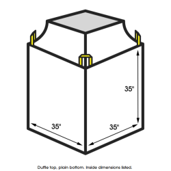 S-20565: Bulk Bags - Bulk Bags - Duffle Top, Plain Bottom, 35 x 35 x 40", Holds UP TO 3,000 LBS.